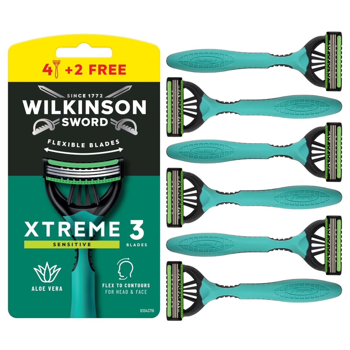 Wilkinson Sword Xtreme 3 Sensitive Men's Disposable Razors, Great Addition to Wash Bags for Men's Grooming, Great Shavers for Routine Shaving, 8 Pack — view 14