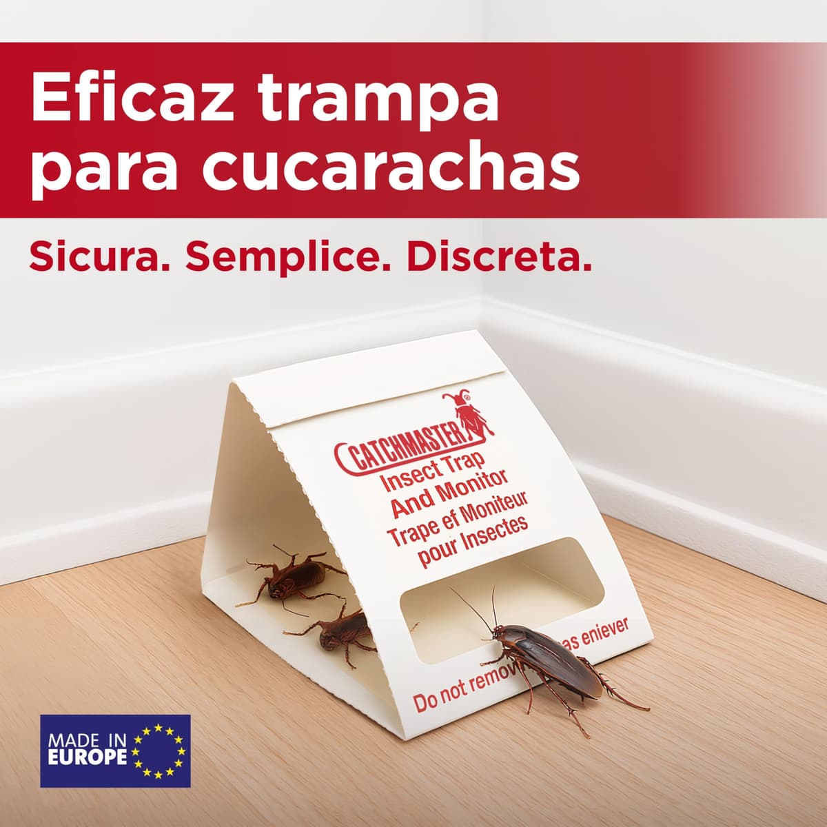Catchmaster 100i – Trampas para Cucarachas 30 Piezas – Trampas Cucarachas Adhesivas de máxima Calidad – Sin Veneno ni Biocidas – Seguras para Niños y Mascotas – Adhesivo Natural — view 5