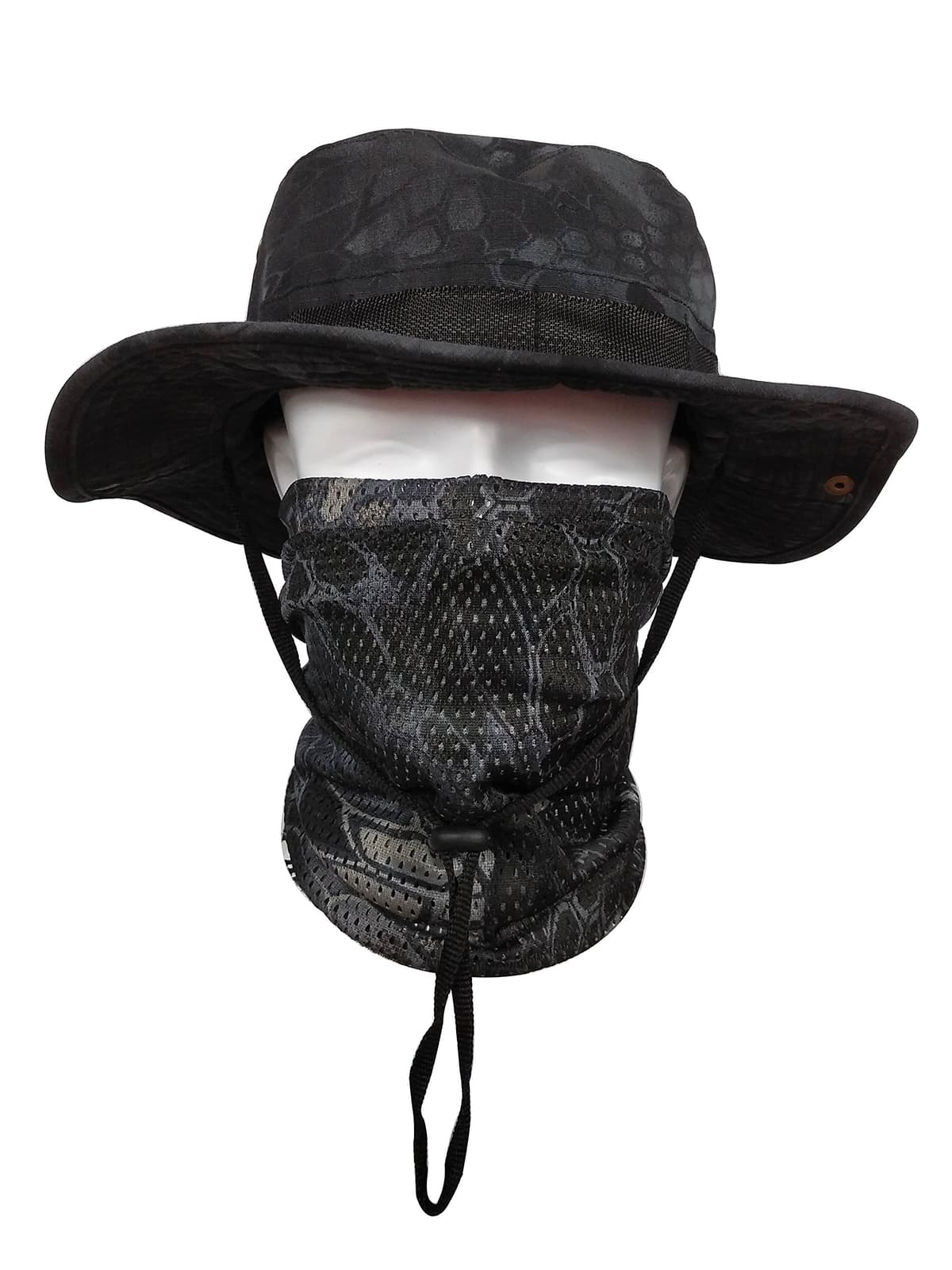 QMFIVE Tactical Airsoft al Aire Libre Ninja Hood Kryptek Camuflaje Flexible Máscara Protectora de Cara Completa — view 3