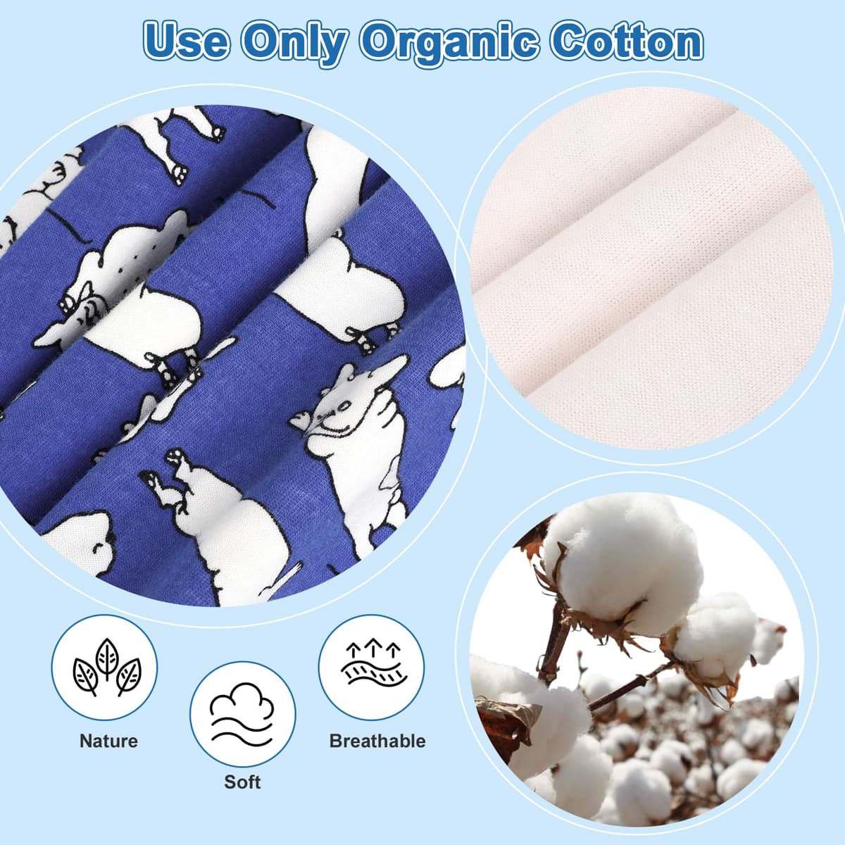 FLYISH DIRECT Potty Training Pants, 2 Pairs Absorbent Diaper Pants, Leak-Proof Reusable Training Pants Boys, 100% Cotton, Breathable Potty Trouser for Kids, 5-7 Years, Dinosaur & Dog — view 3