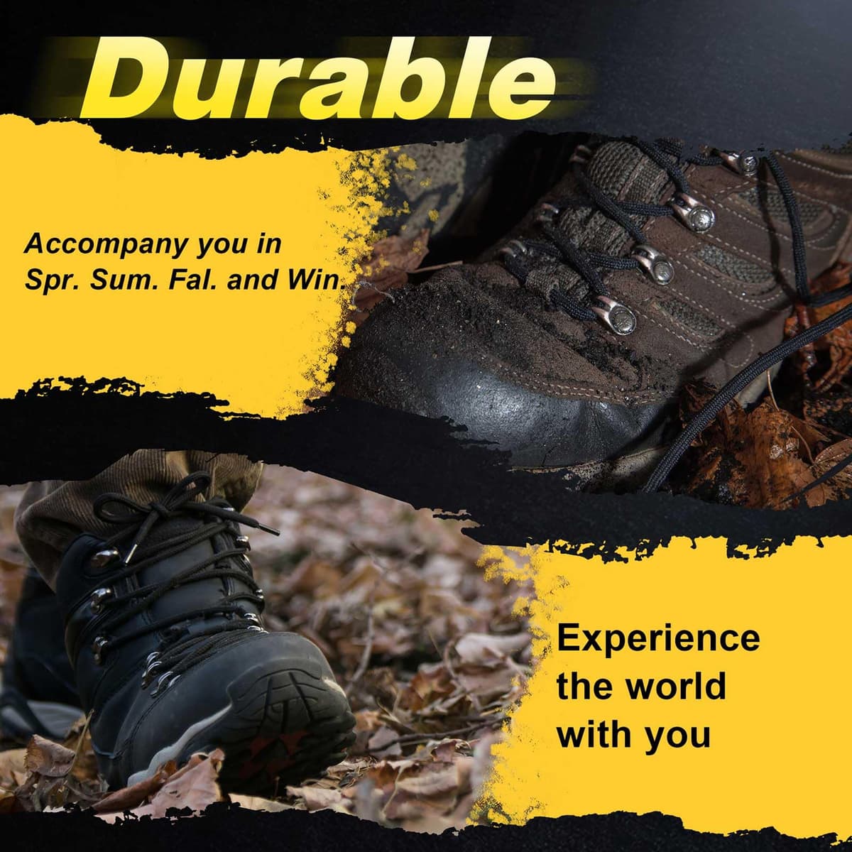 VSUDO Cordones Botas de Montaña Redondos, ø4 mm Cordones Zapatillas/Zapatos de Trabajo, Aguetas Botas para Zapatos de Militares/Seguridad/Treking para Mujer o Hombre — view 5