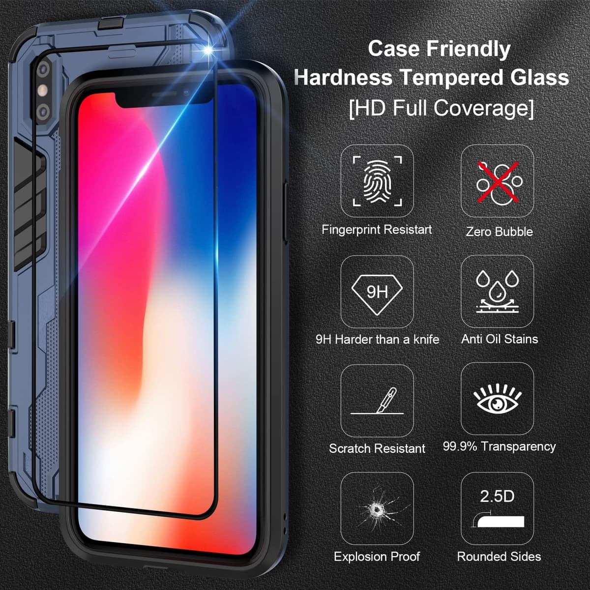 Funda para CMF Phone 2 Pro, Carcasa Antigolpes con Soporte anular metálico, Case Protectora de Grado Militar, Negro — view 902