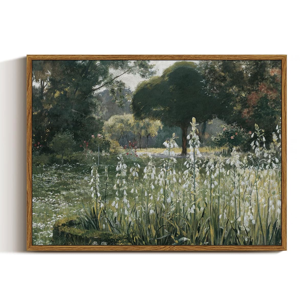 InSimSea Framed Canvas Wall Art, Meadow with Flowers Painting, Landscape for Living Room, Bedroom, Home, Bathroom Decor, 8x10 — view 75