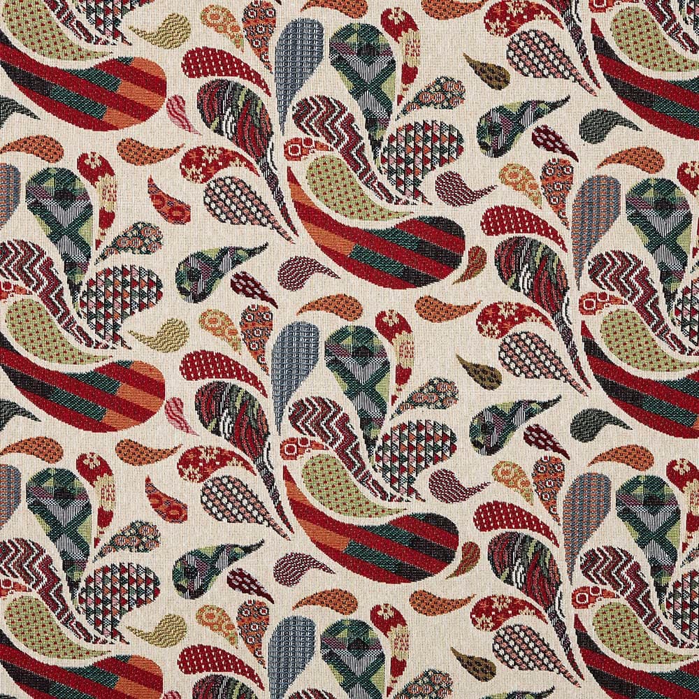Kt KILOtela - Tela Tapicería, Jacquard Gobelino, Tapizar Sillas, Cojines, Cabecero, Sofá, Bolsos, Resistente al Desgaste, Costura, 100 cm Largo x 280 cm Ancho, Geométrico, Multicolor, 1 metro — view 11