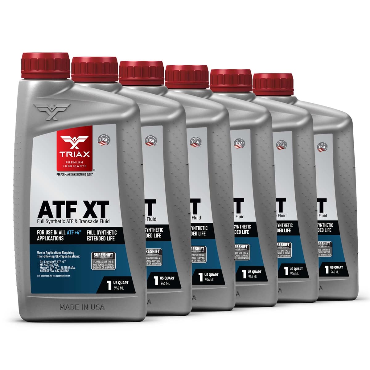 TRIAX ATF XT ATF+4 Fluido Transmisión Automática Sintético - Para Chrysler Jeep Dodge RAM Fiat MS 9602 (6x946 ml (6 quart pack))