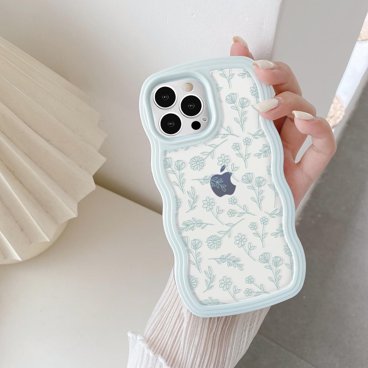 QLTYPRI Compatible with iPhone 11 Case, Cute Curly Wave Frame Clear Case for Girls Women, Transparent Soft Silicone TPU Bumper Shockproof Protective Phone Cover for iPhone 11 - Purple — view 64