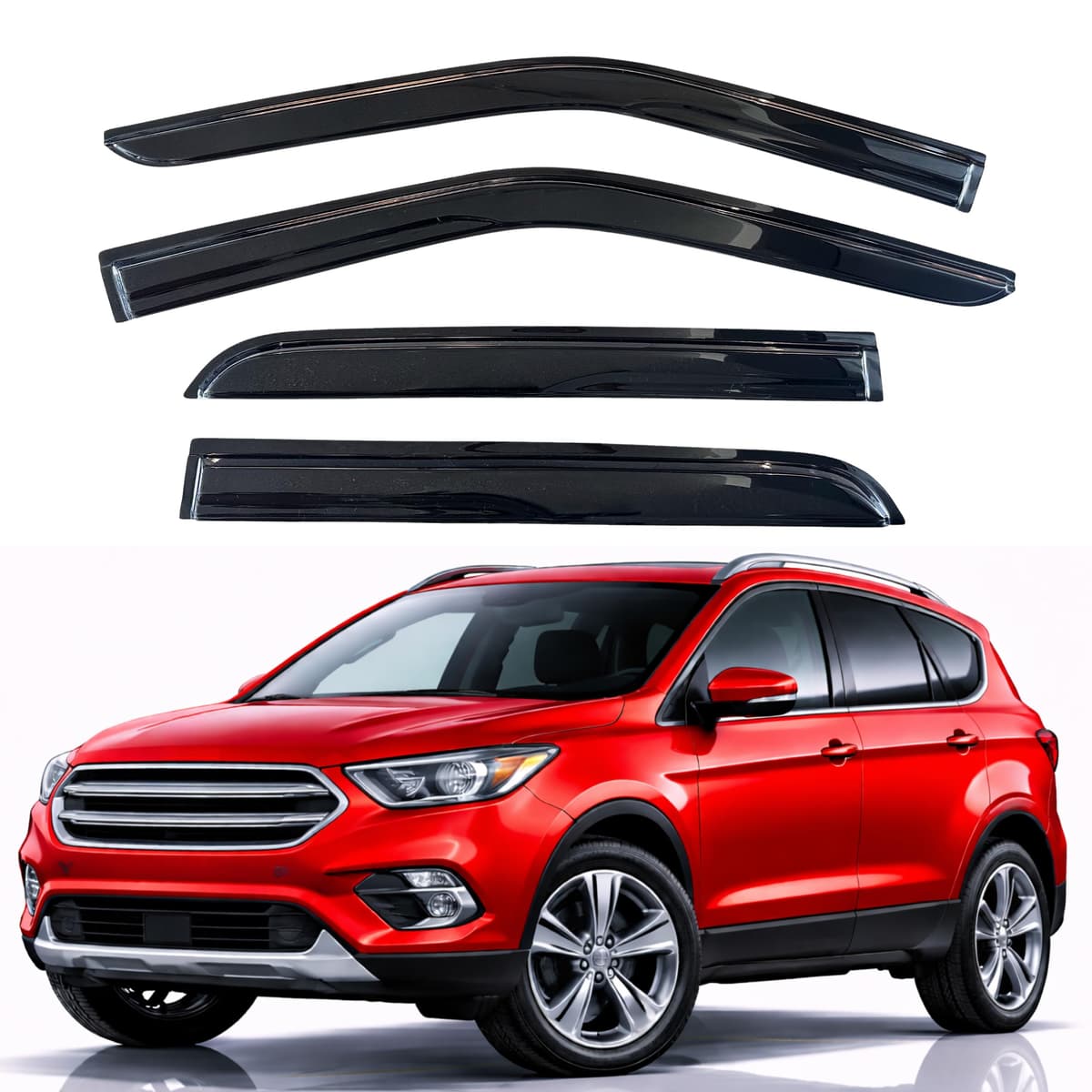 KPY Rain Guards Fit for 2006-2013 Lexus IS250 IS350, Out-Channel Window Visors Vent Wind Deflectors 4PC, Car Accessories for 06-13 Lexus is Series — view 141