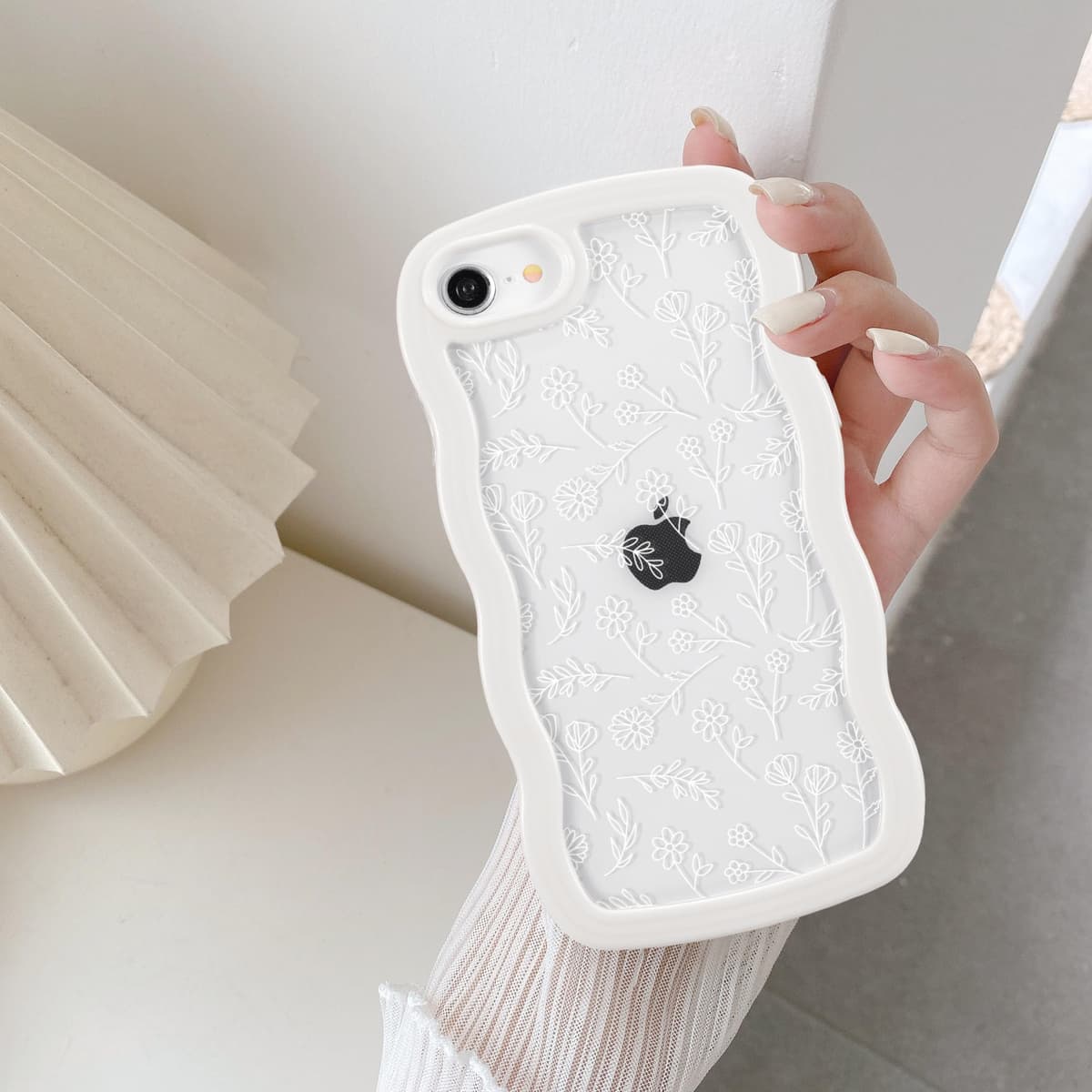 QLTYPRI Compatible with iPhone 11 Case, Cute Curly Wave Frame Clear Case for Girls Women, Transparent Soft Silicone TPU Bumper Shockproof Protective Phone Cover for iPhone 11 - Purple — view 131