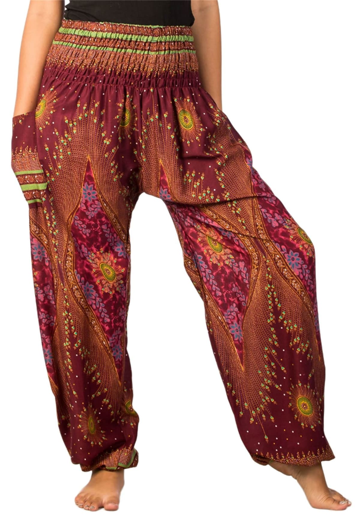 Lofbaz Harem Pants for Women Yoga Boho Hippie Clothing Womens Palazzo Bohemian Pajama Trousers Beach Indian Gypsy Genie Clothes — view 79