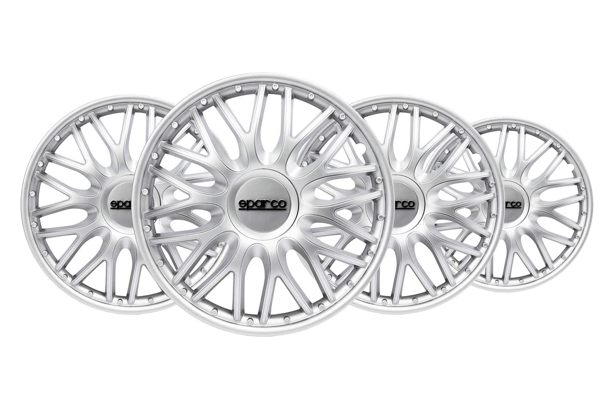 Sparco SPC1491BKSV Tapacubos Lazio, Negro/Plata, Set de 4, 14 pulgadas — view 18