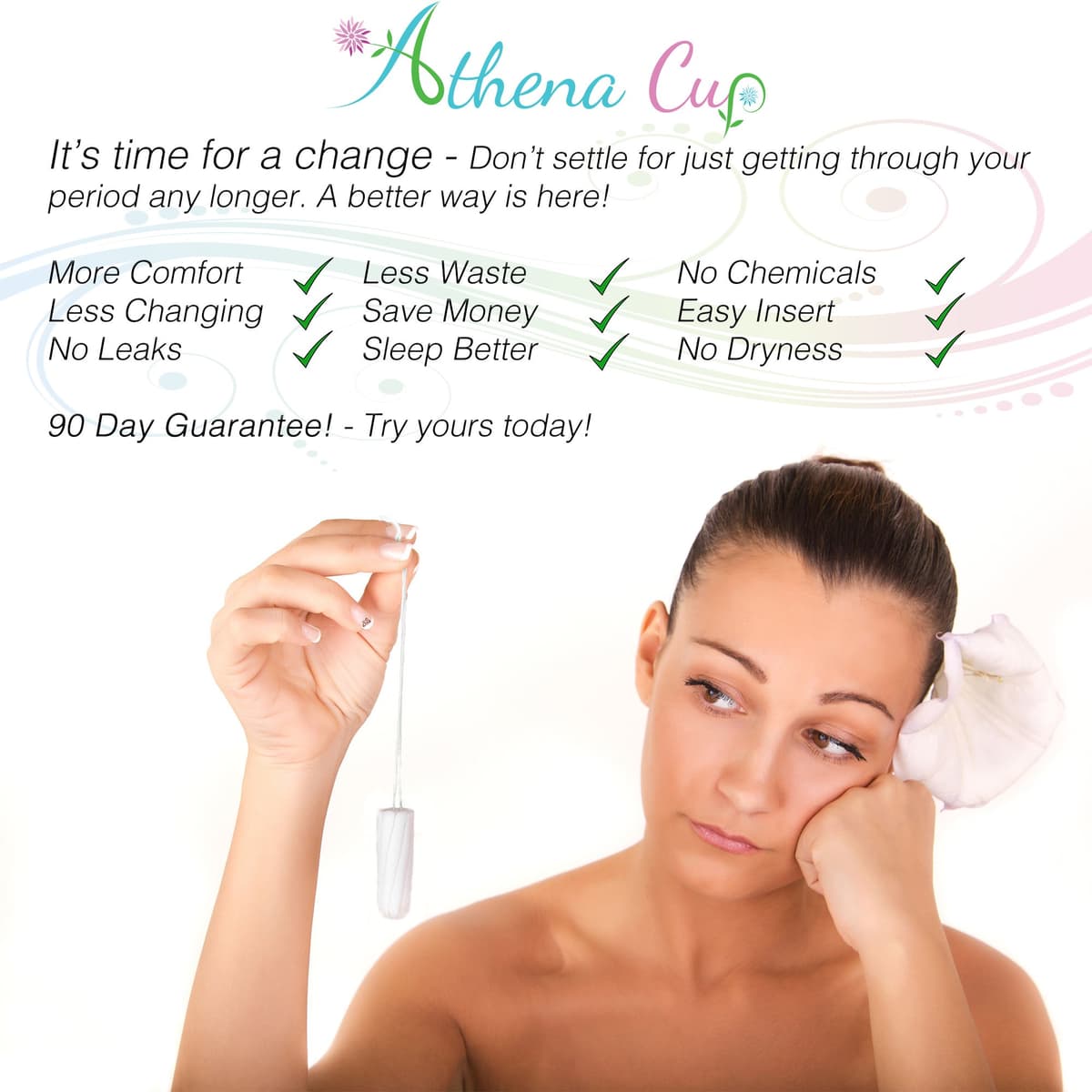 Athena Copa Menstrual – La copa menstrual más recomendada - Incluye una bolsa de regalo - Talla 1, Rojo liso - ¡Ausencia de pérdidas garantizada! — view 5
