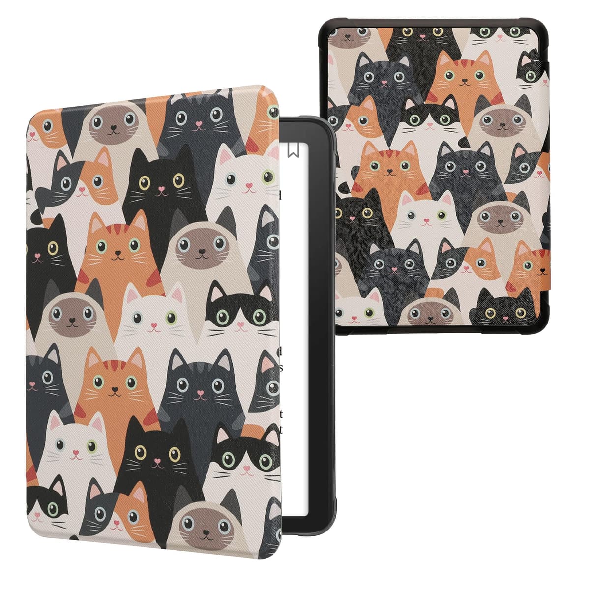 kwmobile Cover for Amazon Kindle Paperwhite (2024)/Colorsoft Case - eReader Cover with auto sleep funktion - Cosmic Nature with Blue/Grey/Black — view 40