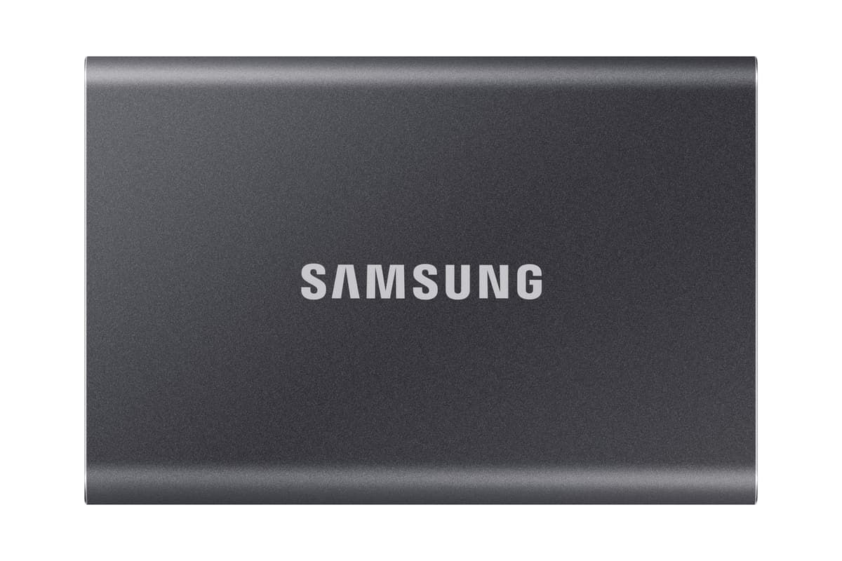 Samsung T7 Portable SSD - 2 TB - USB 3.2 Gen.2 External SSD Titanium Grey (MU-PC2T0T/WW)