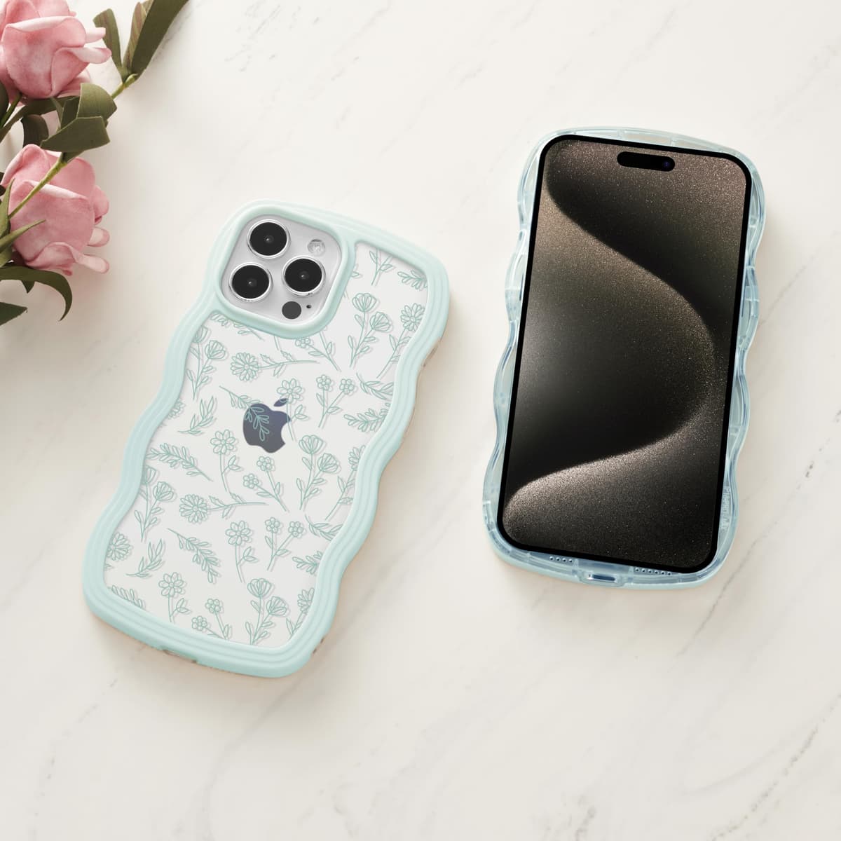 QLTYPRI Compatible with iPhone 11 Case, Cute Curly Wave Frame Clear Case for Girls Women, Transparent Soft Silicone TPU Bumper Shockproof Protective Phone Cover for iPhone 11 - Purple — view 69