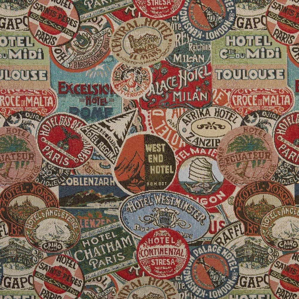 Kt KILOtela - Tela Tapicería, Jacquard Gobelino, Tapizar Sillas, Cojines, Cabecero, Sofá, Bolsos, Resistente al Desgaste, Costura, 100 cm Largo x 280 cm Ancho, Geométrico, Multicolor, 1 metro — view 54