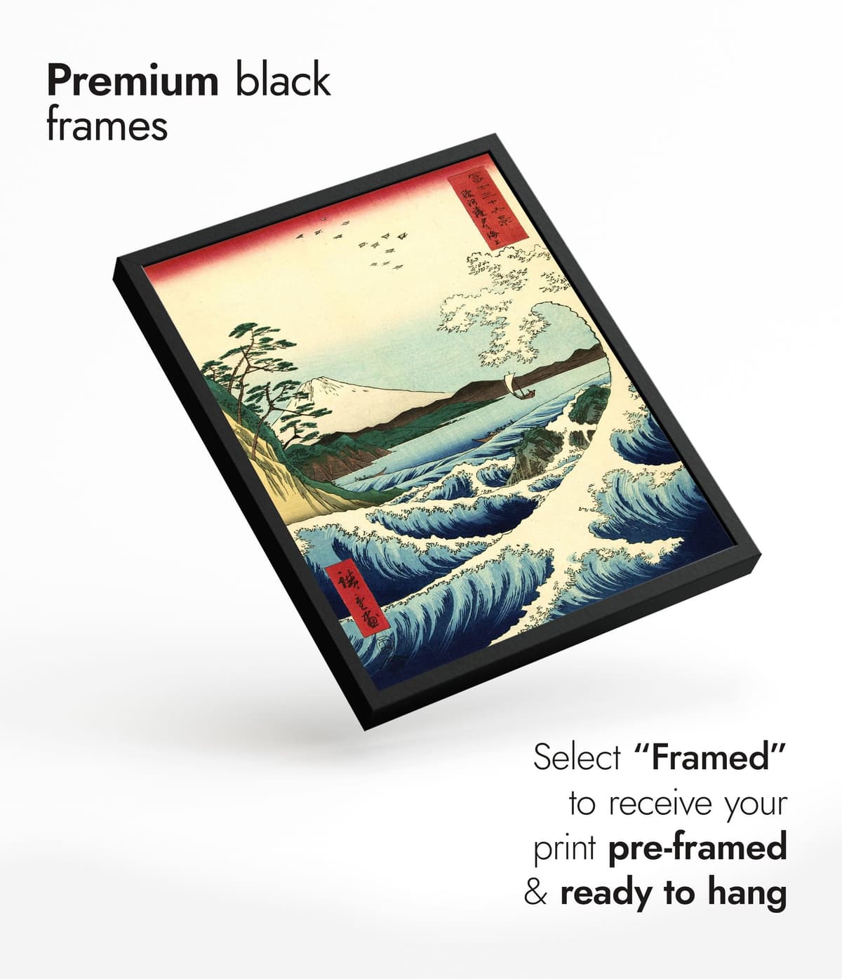 A Great Wave Off Fuji Japanese Woodblock Print, Vintage Aesthetic Poster Japan Wall Art Exhibition Ukiyo-E Home Decor, Archival Matte, A2 (Print Only) - 59.4x42cm — view 4