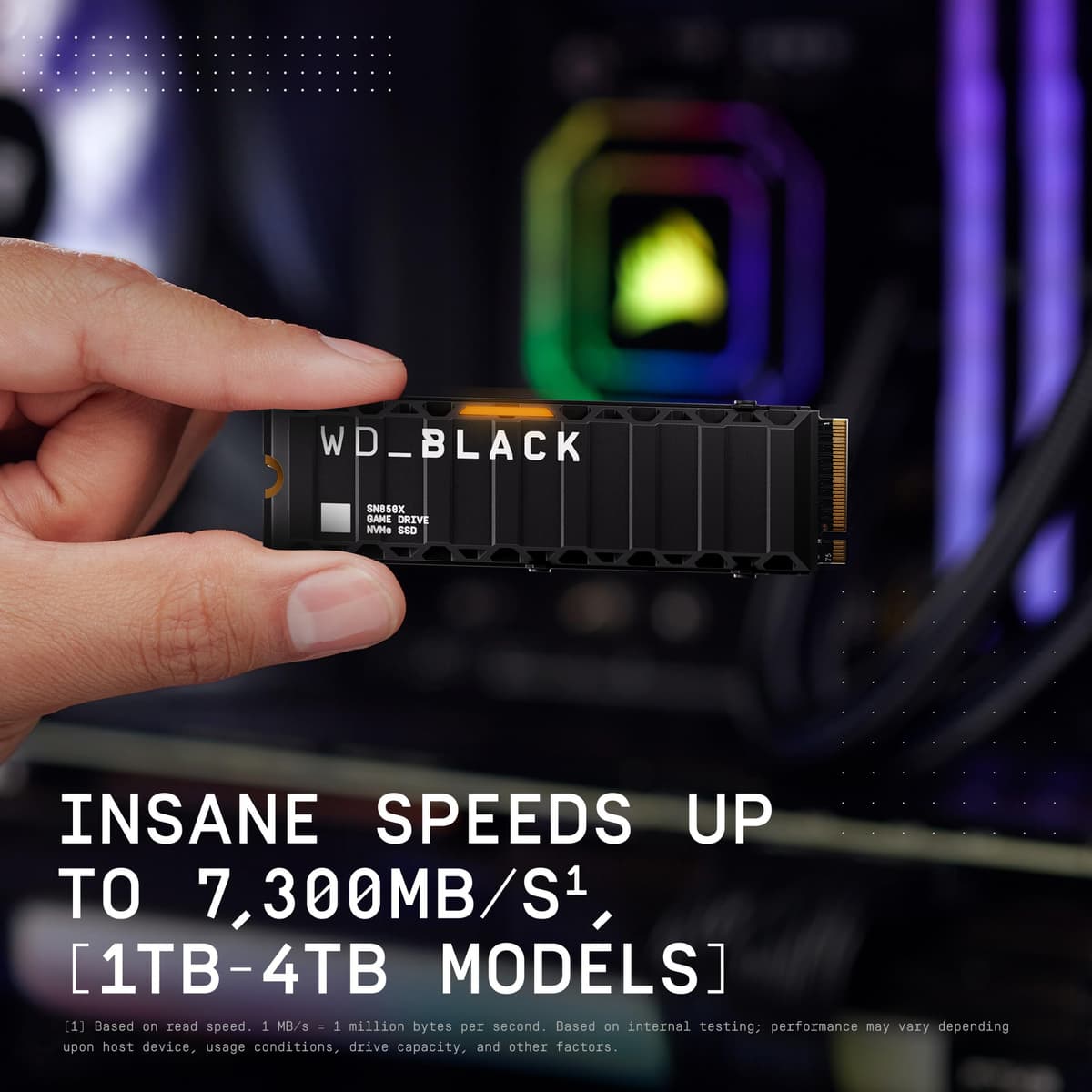 WD Black SN850X 2TB SSD M.2 2280 NVME PCI-E Gen4 Solid State Drive with Heatsink — view 5