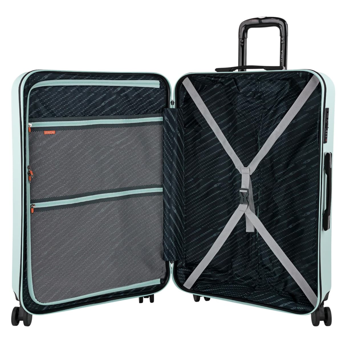 ITACA - Maletas Grandes De Viaje Rígidas Ligeras con 4 Doble Rueda 360° Maleta Grande 23 Kilos Alta Resistencia Maleta XL Duradera, Verde Menta — view 5