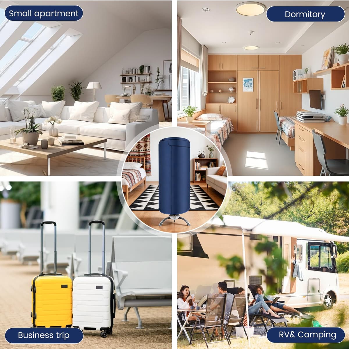 Heated Clothes Airer, 900W Portable Electric Clothes Dryer Indoor, 12kg 2-Tier Circulates Hot Air Airer Machine for Quick Drying, Energy Efficient Indoor Drying for Household — view 7