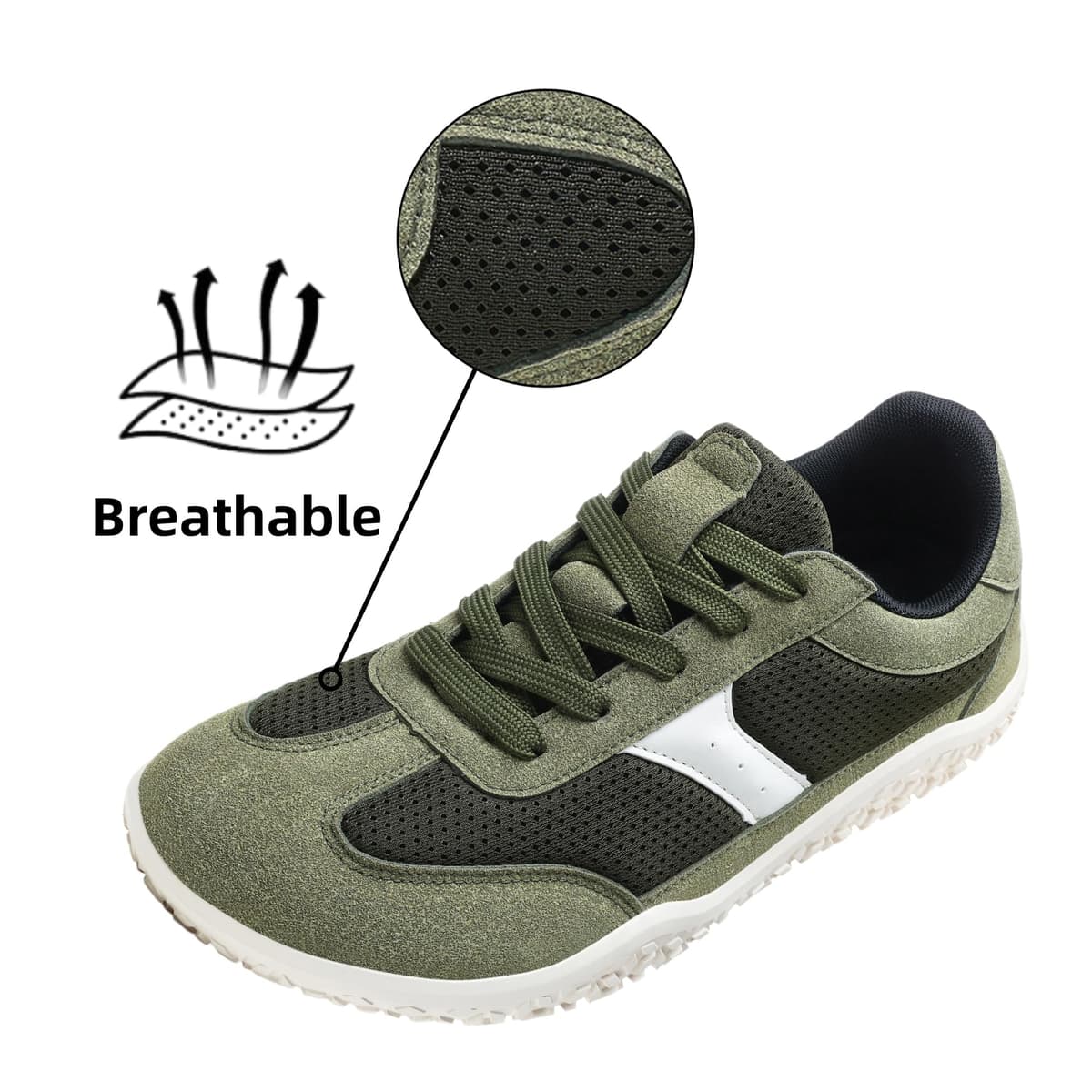 Meik Mangni Unisex Barefoot Zapatillas Minimalistas Hombre Mujer Ligera Zapatos Barefoot Anchos Transpirable y Antideslizante Zapatillas de Trail Running,Tallas:36-46 EU — view 4