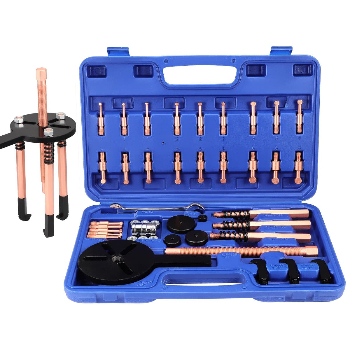 HSEAMALL 5T Hydraulic Puller, Wheel Hub Puller, 3 Jaw Hydraulic Puller, Inner Bearing Puller for Bearings, Wheel Bearing Puller, Wheel Bearing Puller, — view 7