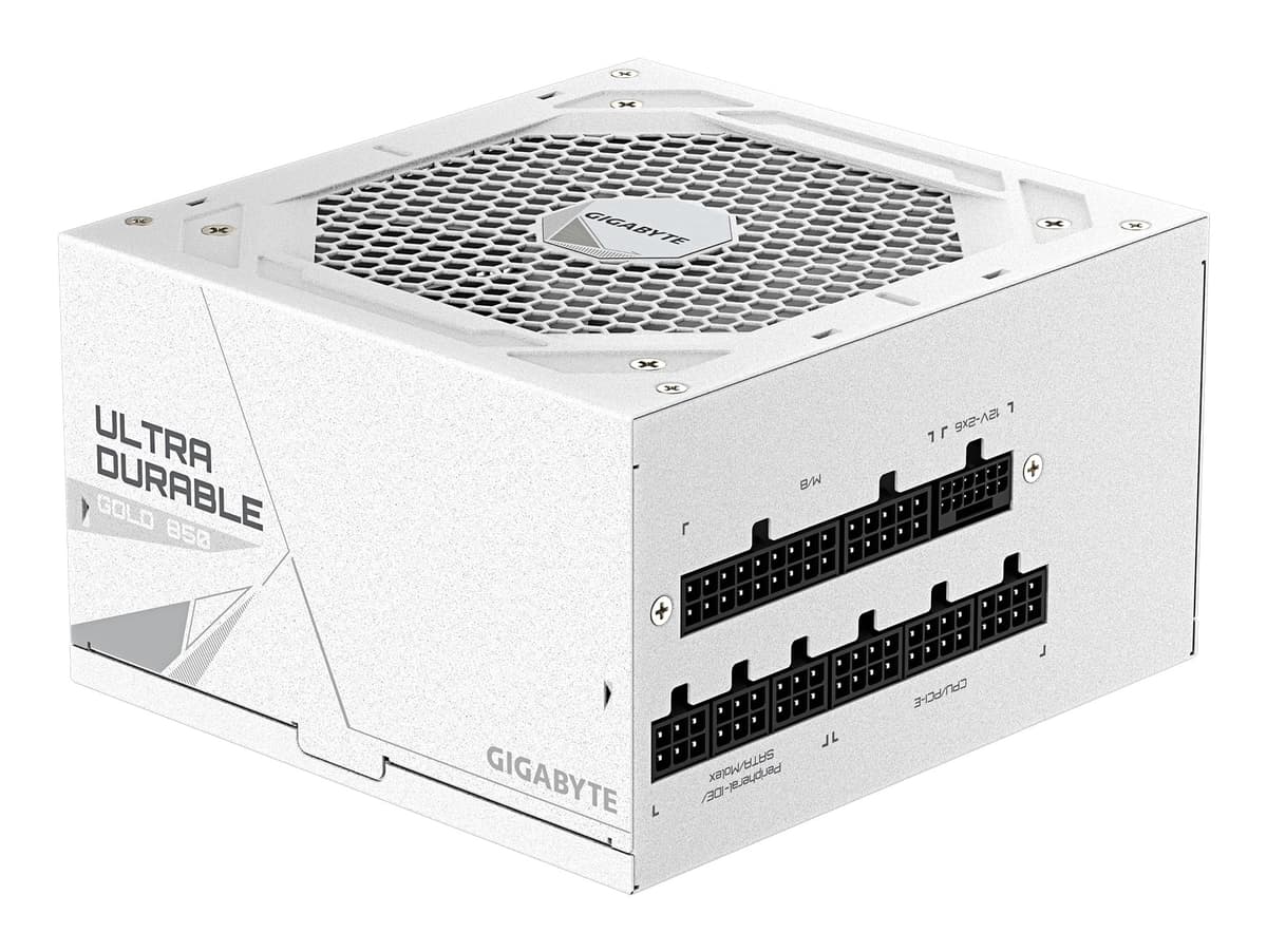 Gigabyte UD850GM PG5 ICE 80 Plus Gold Fully Modular 850w PCIe 5.0 White Power Supply Unit, ATX 3.1, 12VHPWR GPU Connector, Flat Cables, 10 Year Warranty — view 5