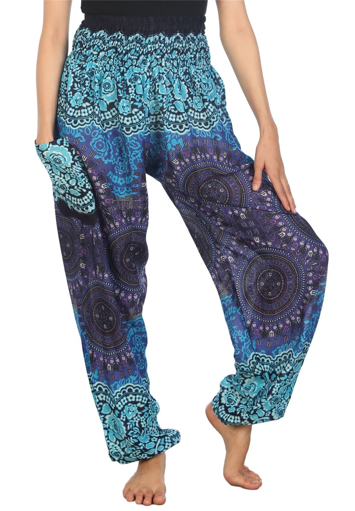 Lofbaz Harem Pants for Women Yoga Boho Hippie Clothing Womens Palazzo Bohemian Pajama Trousers Beach Indian Gypsy Genie Clothes — view 85