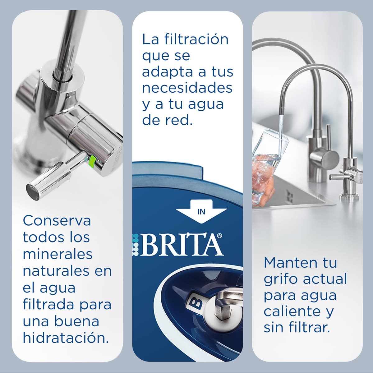 BRITA Filtro de agua para grifo, 12 meses de agua filtrada, Blanco, 1 Unidad (Paquete de 1) — view 4