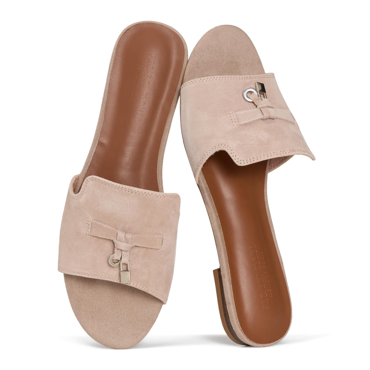 Project Cloud 100% Genuine Leather Sandals Women Dressy - Non-Slip Womens Sandals with Memory Foam Insole Slides for Women Footwear - Lightweight Flat Sandals for Women 2026 (Cannes) — view 11