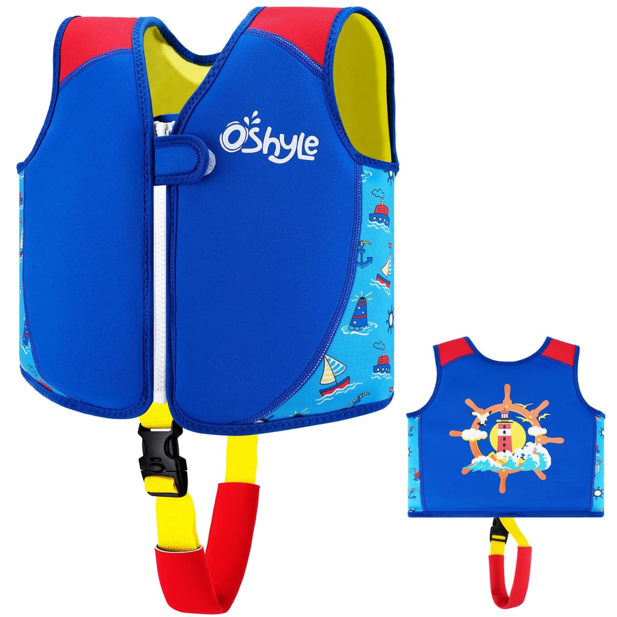 OSHYLE Chaleco de Natación de Neopreno de la Marca Premium para Niños - Flotador para el Aprendizaje de la Natación Ideal para Niños — view 12
