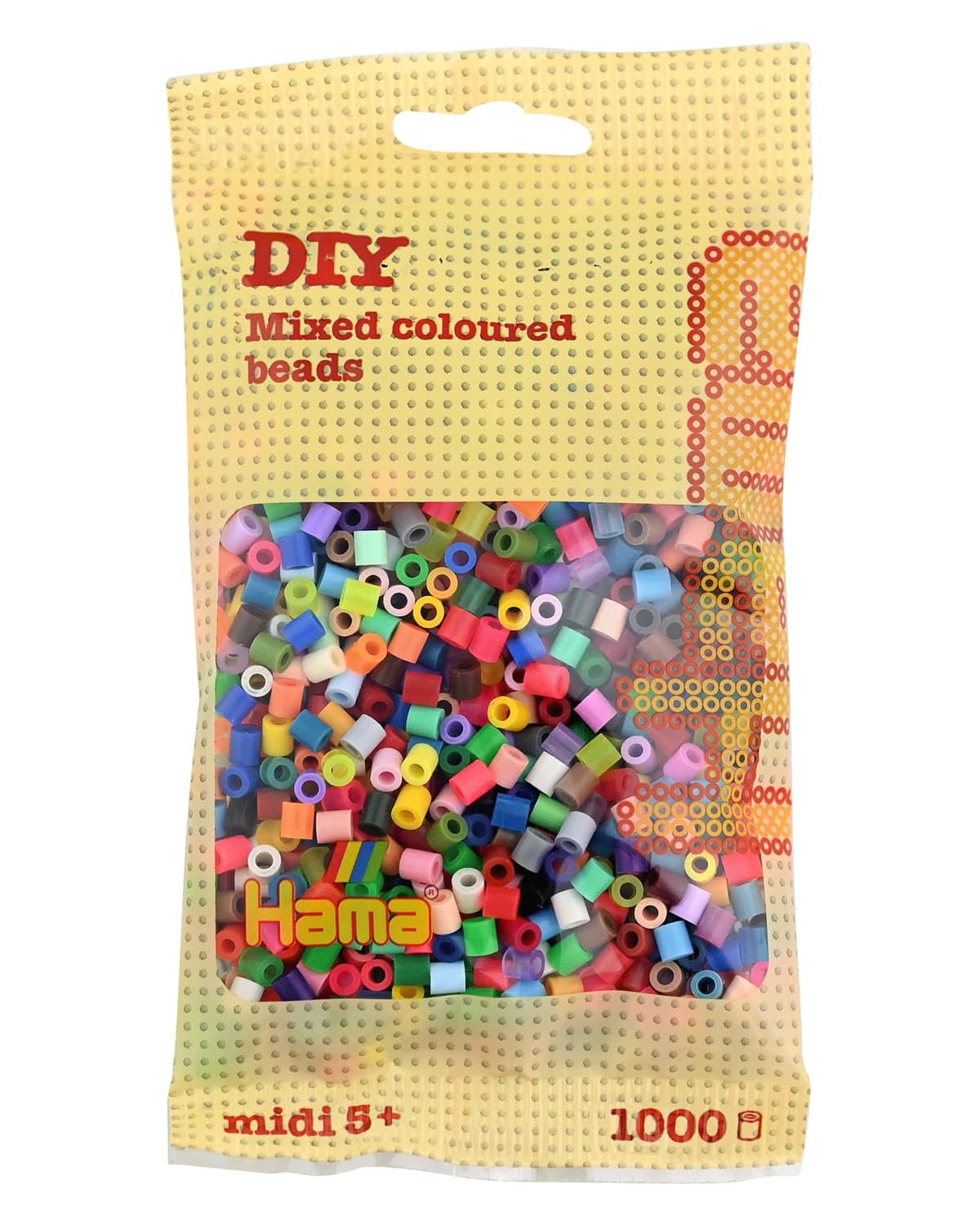 HAMA Bolsa de perlas | Aprox. 1000 cuentas midi fusibles para manualidades y mosaicos | Perlas de fusión para niños creativos 5+ | Juego de arte y decoración | Beige — view 28