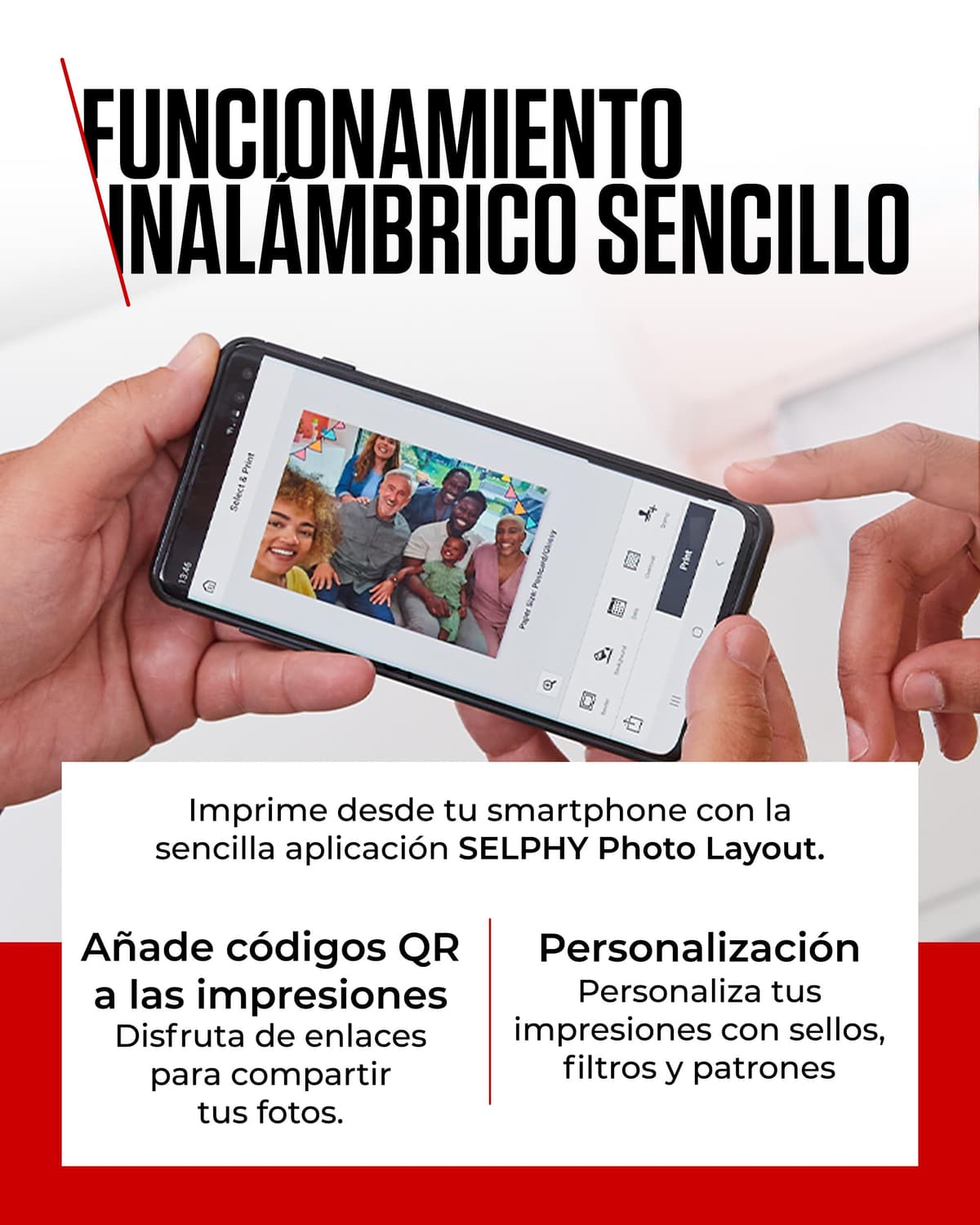 Canon Kit de Papel para Impresora fotográfica portátil SELPHY CP1500, Blanco - Impresora Bluetooth inalámbrica con Accesorios - Compacta y Ligera - con 54 Hojas de Papel 4x6 — view 5