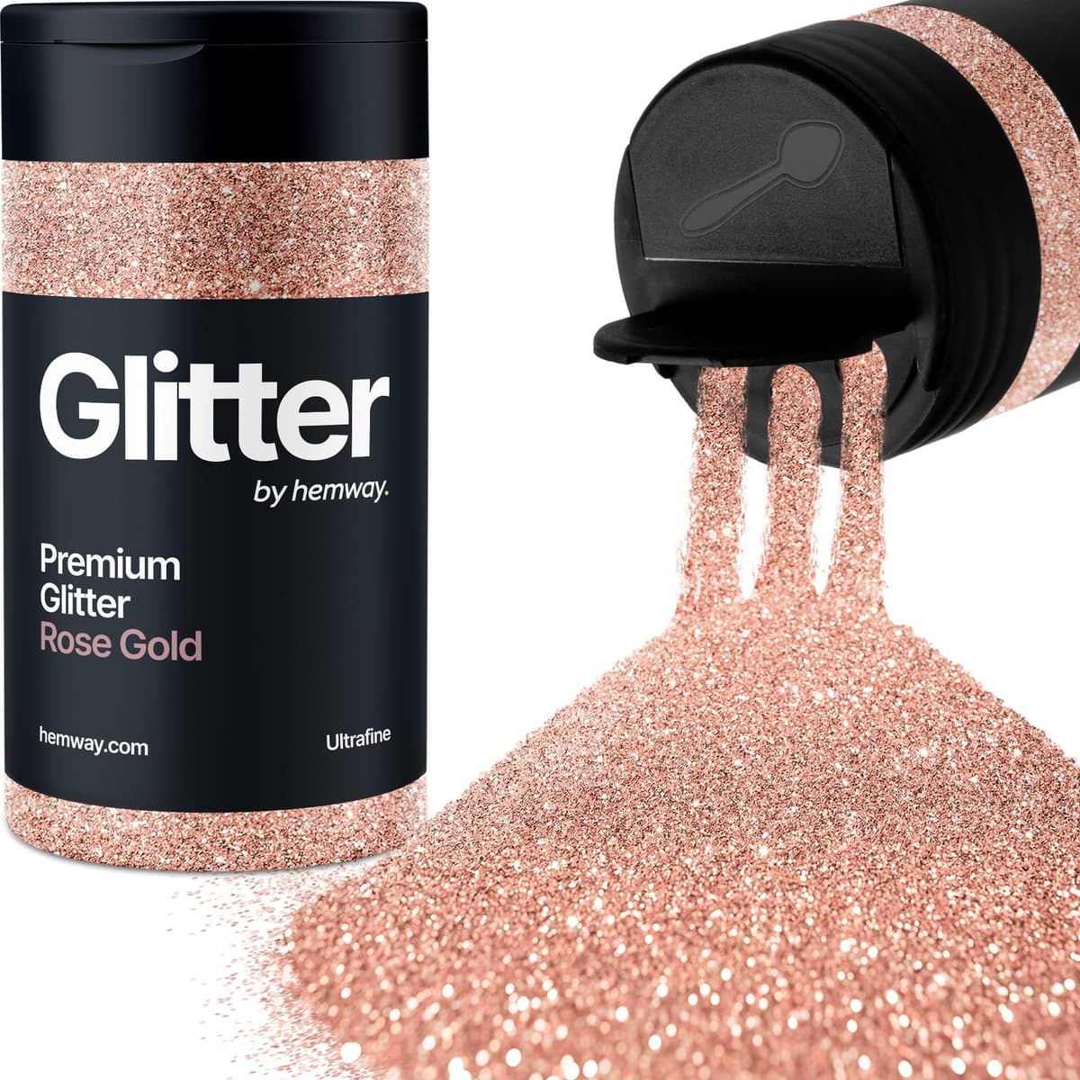 Light Rose Gold Glitter Shaker, 130g Ultrafine Glitter, Crafts 1/128" Metallic Flake Light Rose Gold Sequins, Resin & Epoxy Crafts, Decorating, Halloween, Christmas Nail, Face, Hemway — view 105