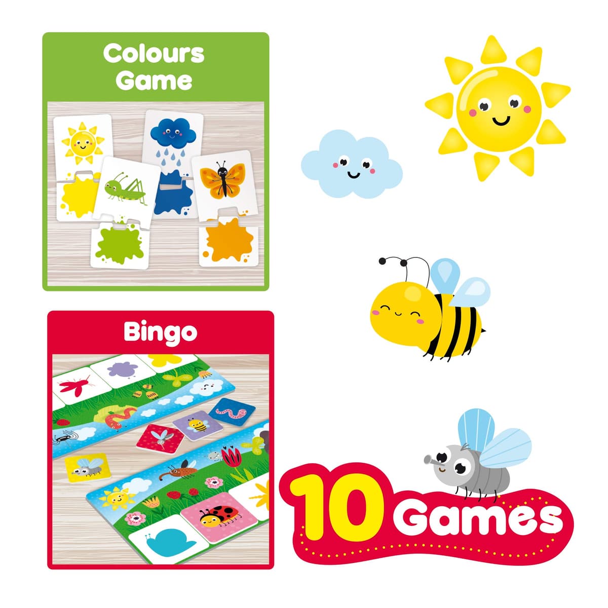 Lisciani - CAROTINA BABY - Collection of 10 Educational Games for Children from 2 to 4 Years - Balance Tower, Puzzle, Memory, Colours, Tombola and much more - Complete Game Kit — view 5