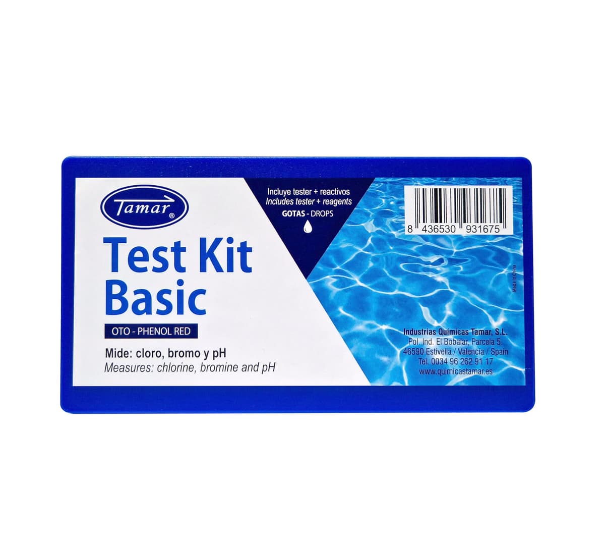 Tamar Test Kit Cloro y pH, Medidor del Cloro y PH del Agua de la Piscina, Gotas. — view 2