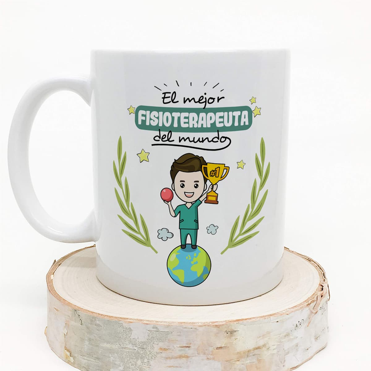 MUGFFINS Taza Fisioterapeuta Hombre (Mejor del Mundo) - Regalos Originales y Divertidos de Fisioterapia — view 2