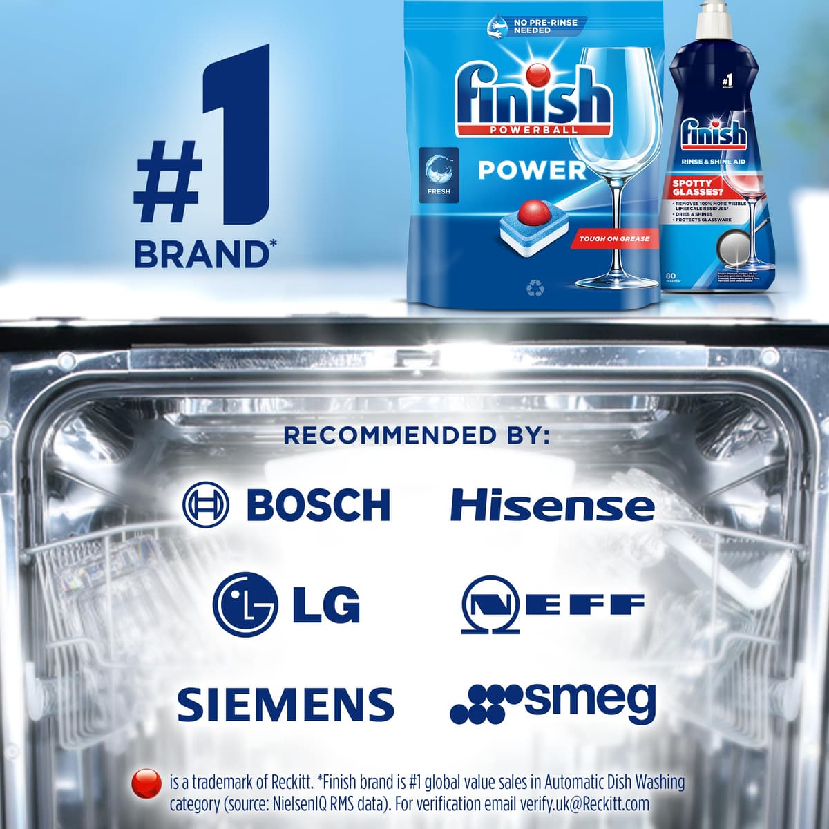 Finish Power Dishwasher Tablets, 110 Tabs, Fresh Scent, Everyday Clean and Shine — view 4