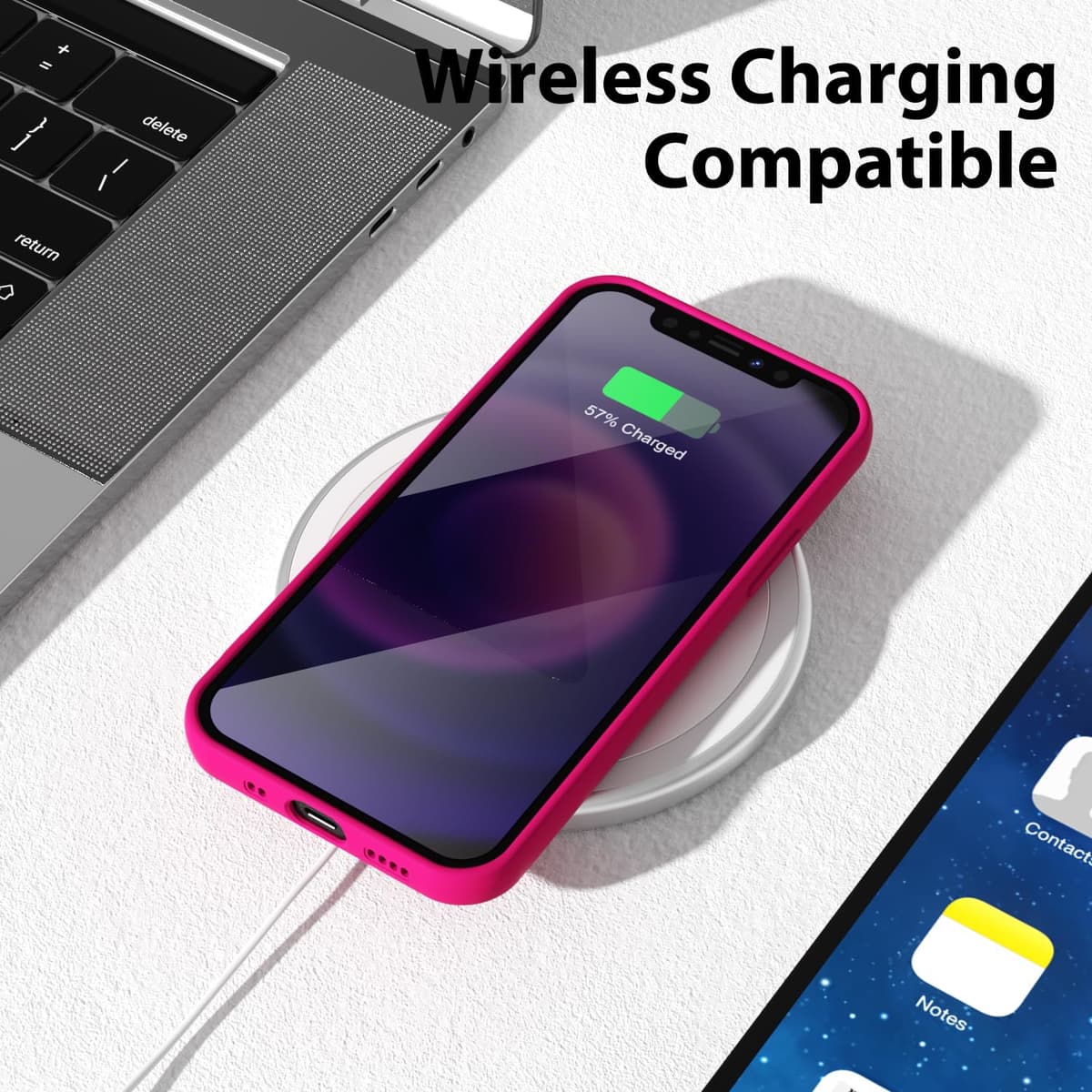 oakxco for iPhone 17 Pro Max Phone Case Liquid Silicone, Cute Thin Slim Grip Soft Rubber Gel for Women Men, Smooth Matte TPU Plain Solid Color Girly Simple Case with Camera Cover, Light Pink — view 1808