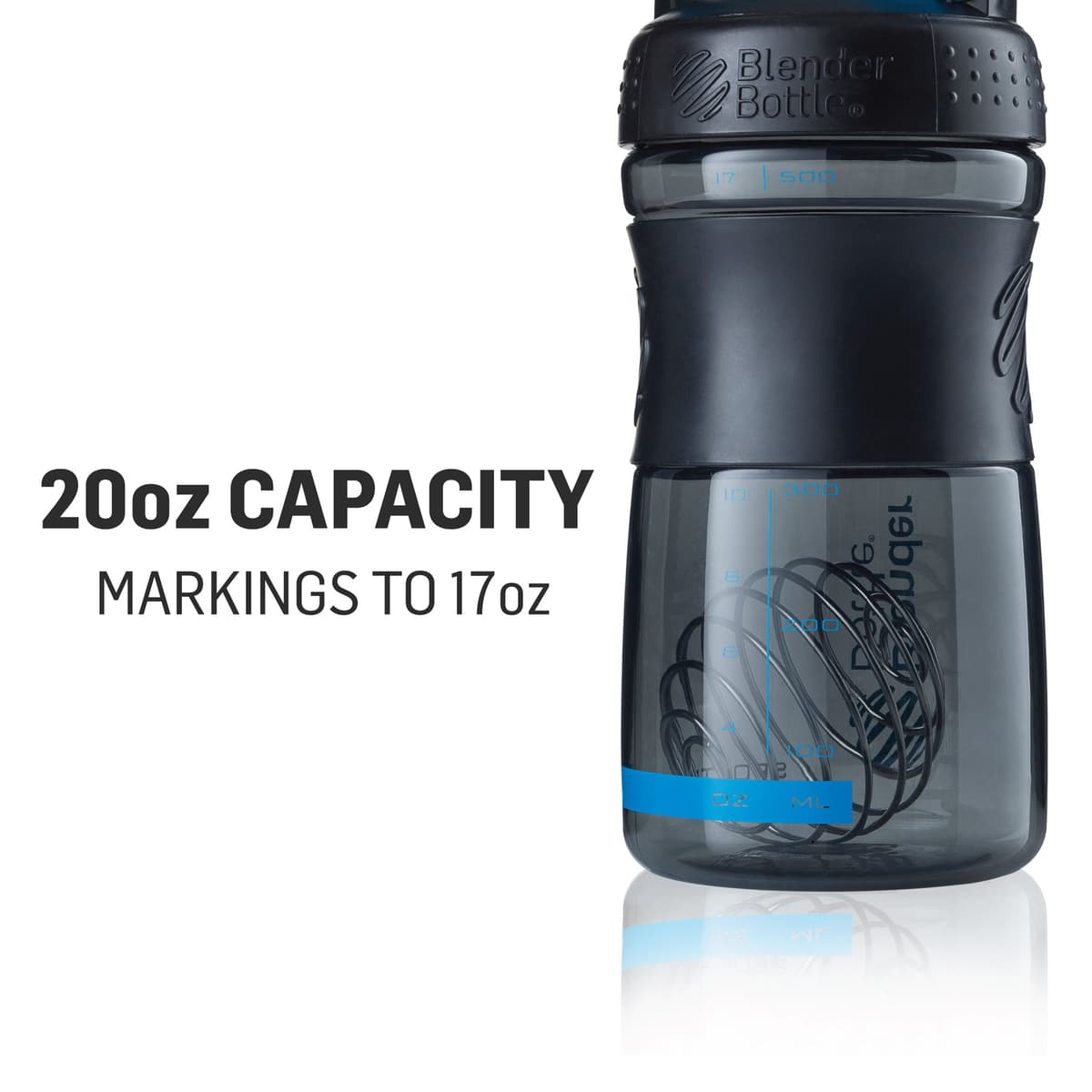 BlenderBottle Sportmixer Botella de Agua | Botella mezcladora de Batidos de proteínas | con batidor Blenderball | Libre de BPA | Tritan — view 2