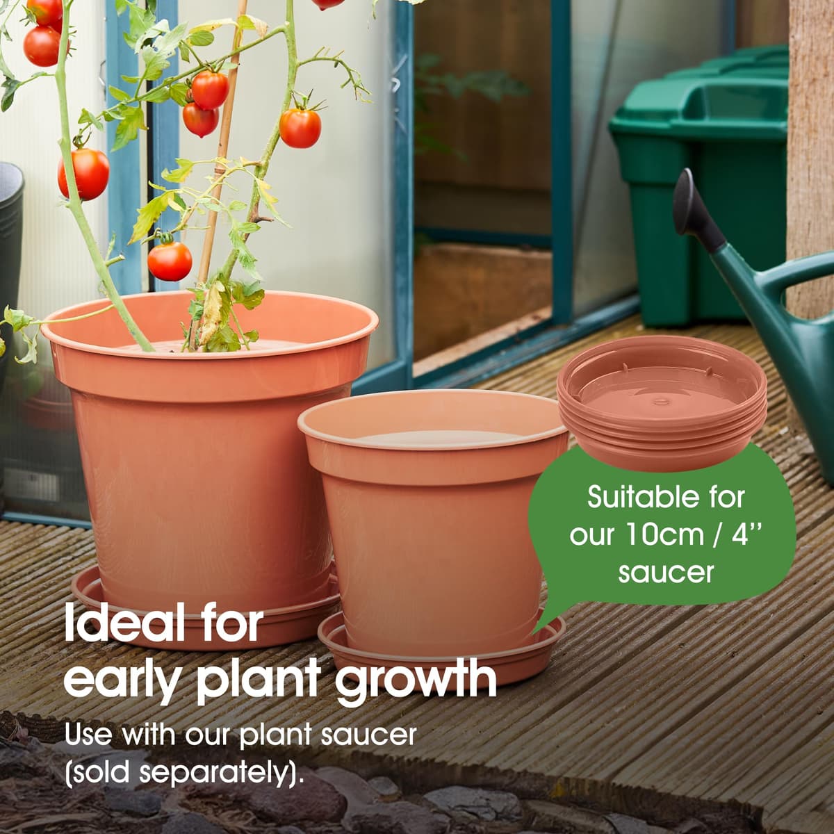 Whitefurze G04013 10cm Garden Pot - Terracotta (Set of 7) — view 5