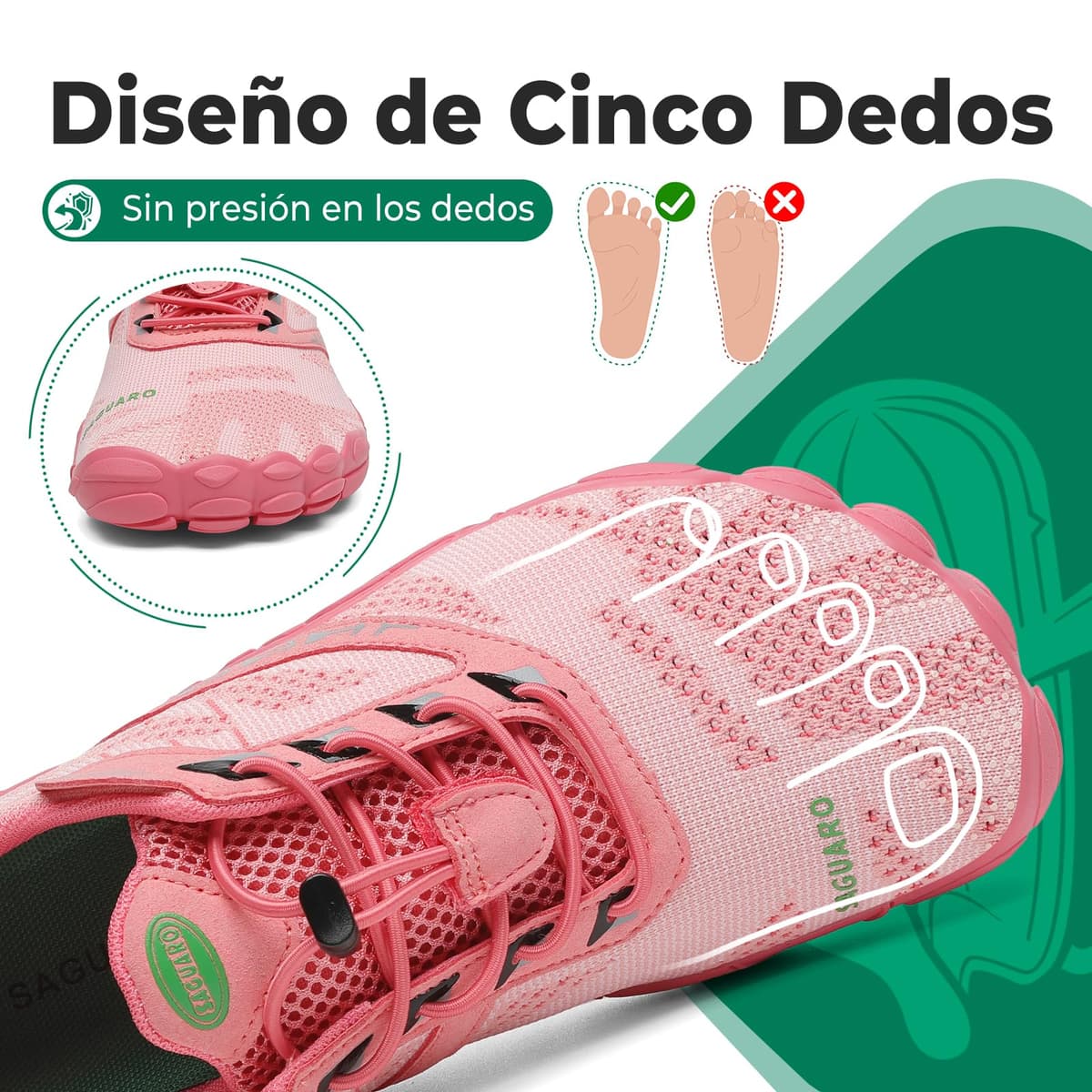 SAGUARO Punto Barefoot Zapatillas Minimalistas Hombre Mujer Gr.36-48 — view 2