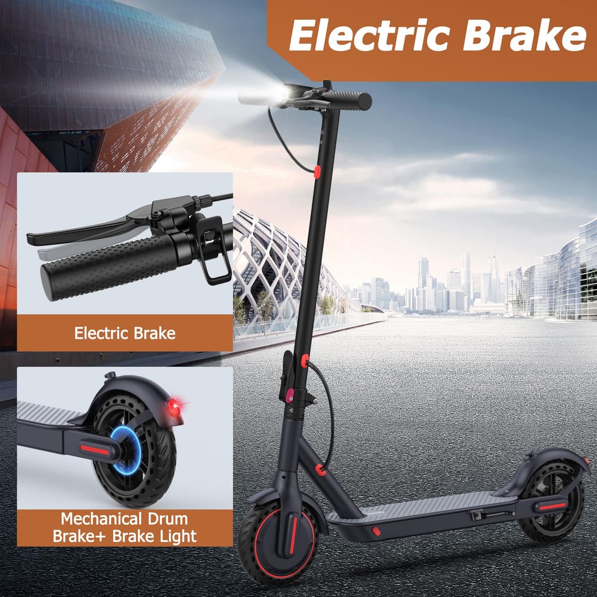 Qlaway 8.5/10" Electric Scooter for Adults 350W Motor Top Speed 25/30/35 KM, Trotinette Electrique Up to 25-35 KM Range, Bearing 265 LBS — view 6
