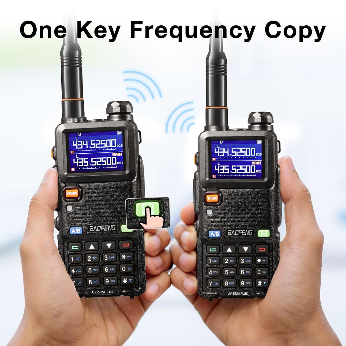 BAOFENG UV-5RM Plus 10W Dual Band Two-Way Radio, FM Air Radio Receiver, Long Range, Black, 2 Pack — view 2