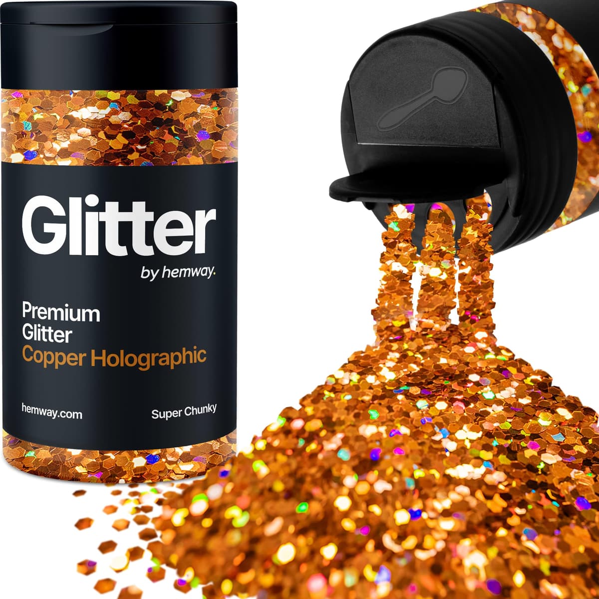 Light Rose Gold Glitter Shaker, 130g Ultrafine Glitter, Crafts 1/128" Metallic Flake Light Rose Gold Sequins, Resin & Epoxy Crafts, Decorating, Halloween, Christmas Nail, Face, Hemway — view 86