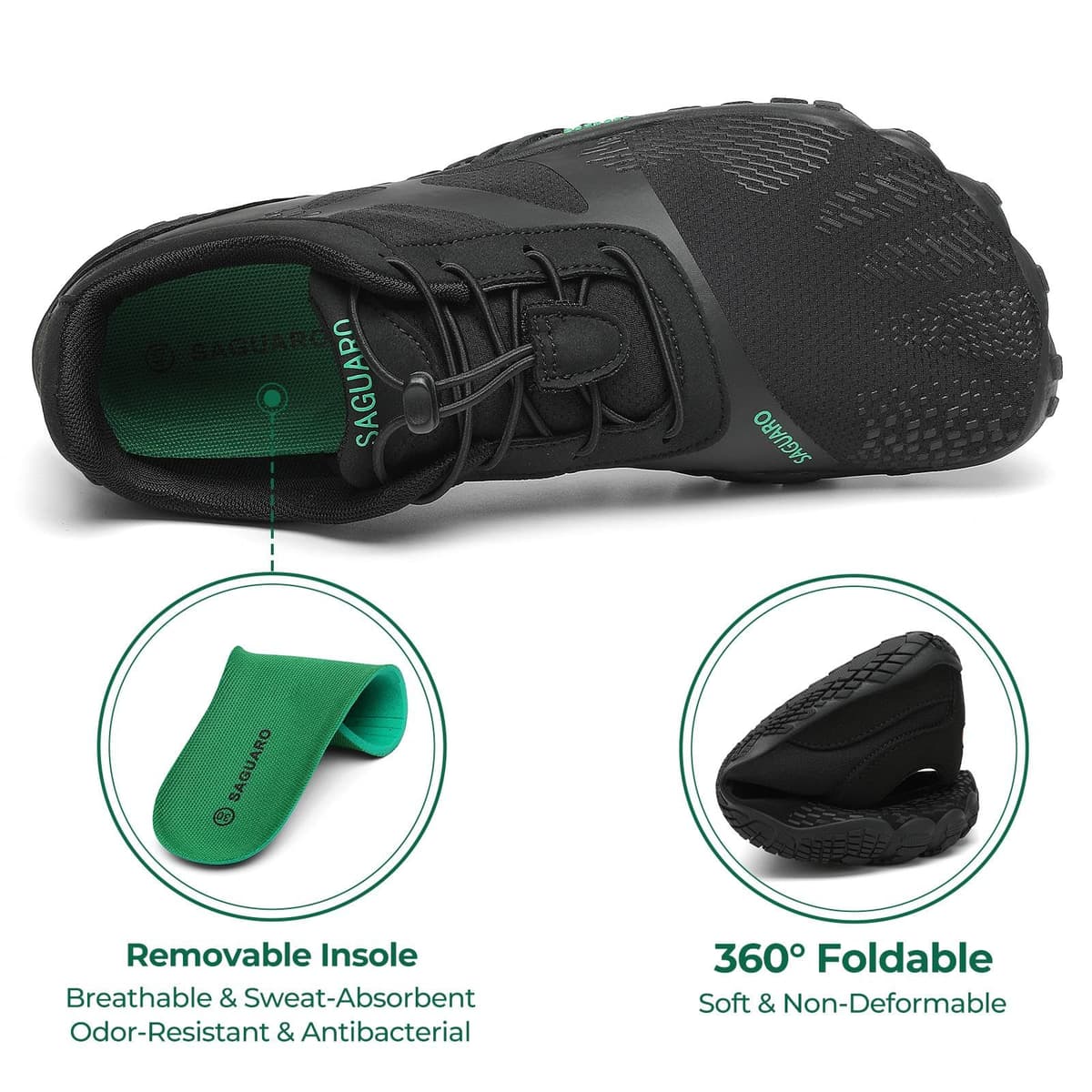 SAGUARO Barefoot Hombre Mujer Zapatillas Minimalistas para Zero Drop Soles y Wide Tox Box,Gr.35-48 EU — view 4