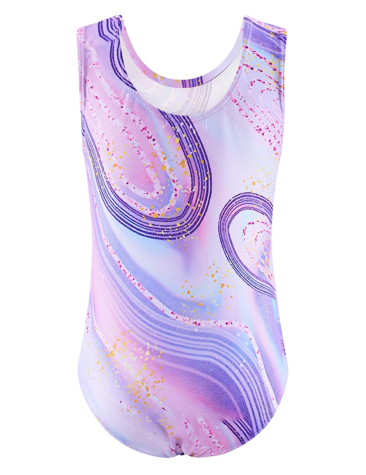 Arshiner Maillot Gimnasia Ritmica Niña Conjunto de Gimnasia Tres Piezas sin Mangas para Verano Entrenamiento Moderno Conjunto de Body y Pantalón Corto Maillot Ballet Niña 3-10 Años — view 2