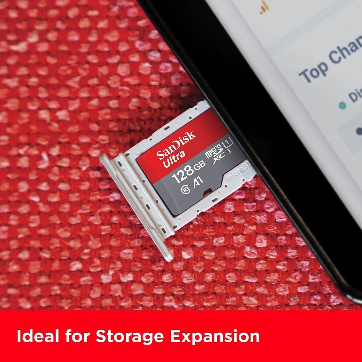 SanDisk 128GB Ultra microSDXC card + SD adapter, Memory card Full HD, up to 140 MB/s, For smartphones and Tablets, with A1 App Performance, UHS-I, Class 10, U1 — view 3