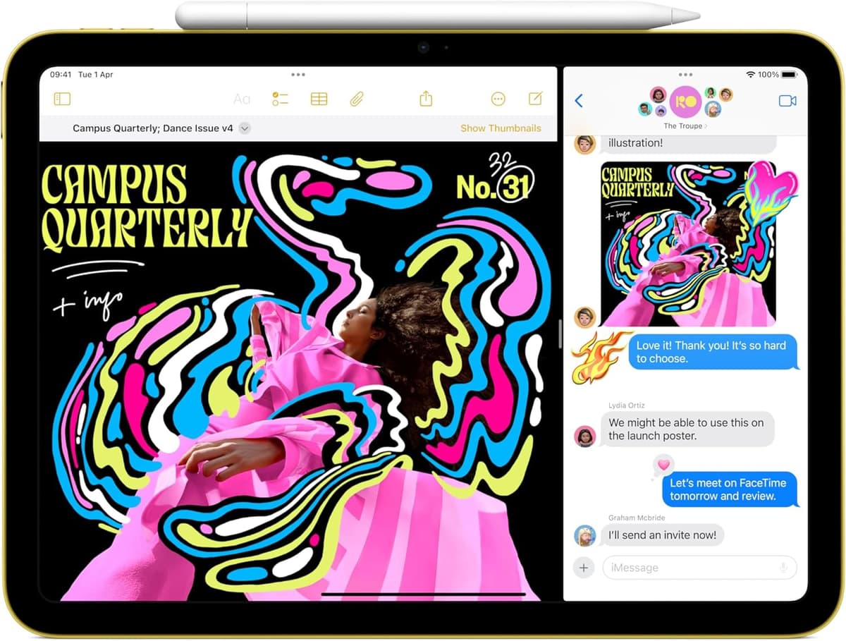Apple iPad 11-inch: A16 chip, 11-inch Model, Liquid Retina Display, 128GB, Wi-Fi 6, 12MP Front / 12MP Back Camera, Touch ID, All-Day Battery Life — Silver — view 2