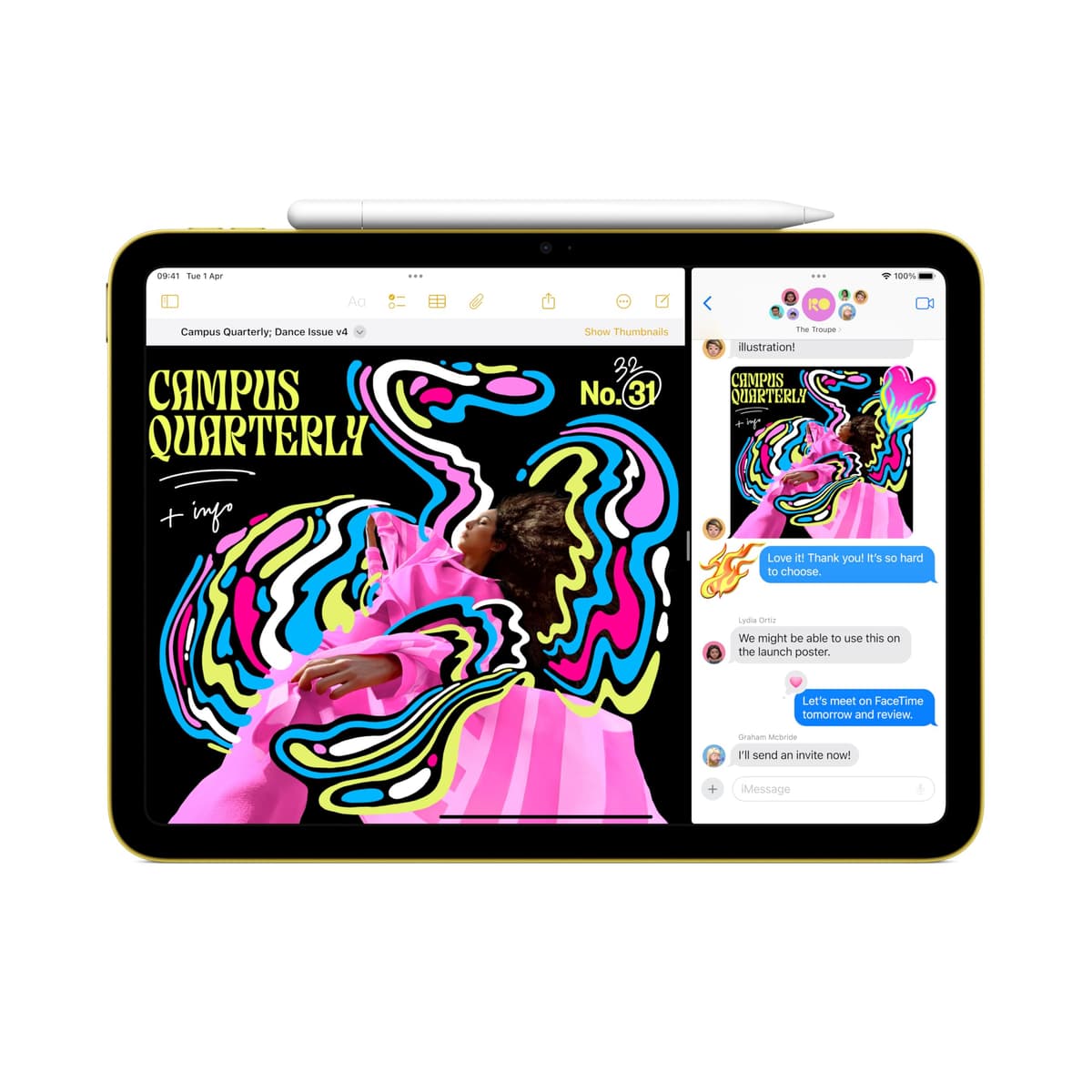 Apple iPad 11-inch: A16 chip, 11-inch Model, Liquid Retina Display, 128GB, Wi-Fi 6, 12MP Front / 12MP Back Camera, Touch ID, All-Day Battery Life — Blue — view 3