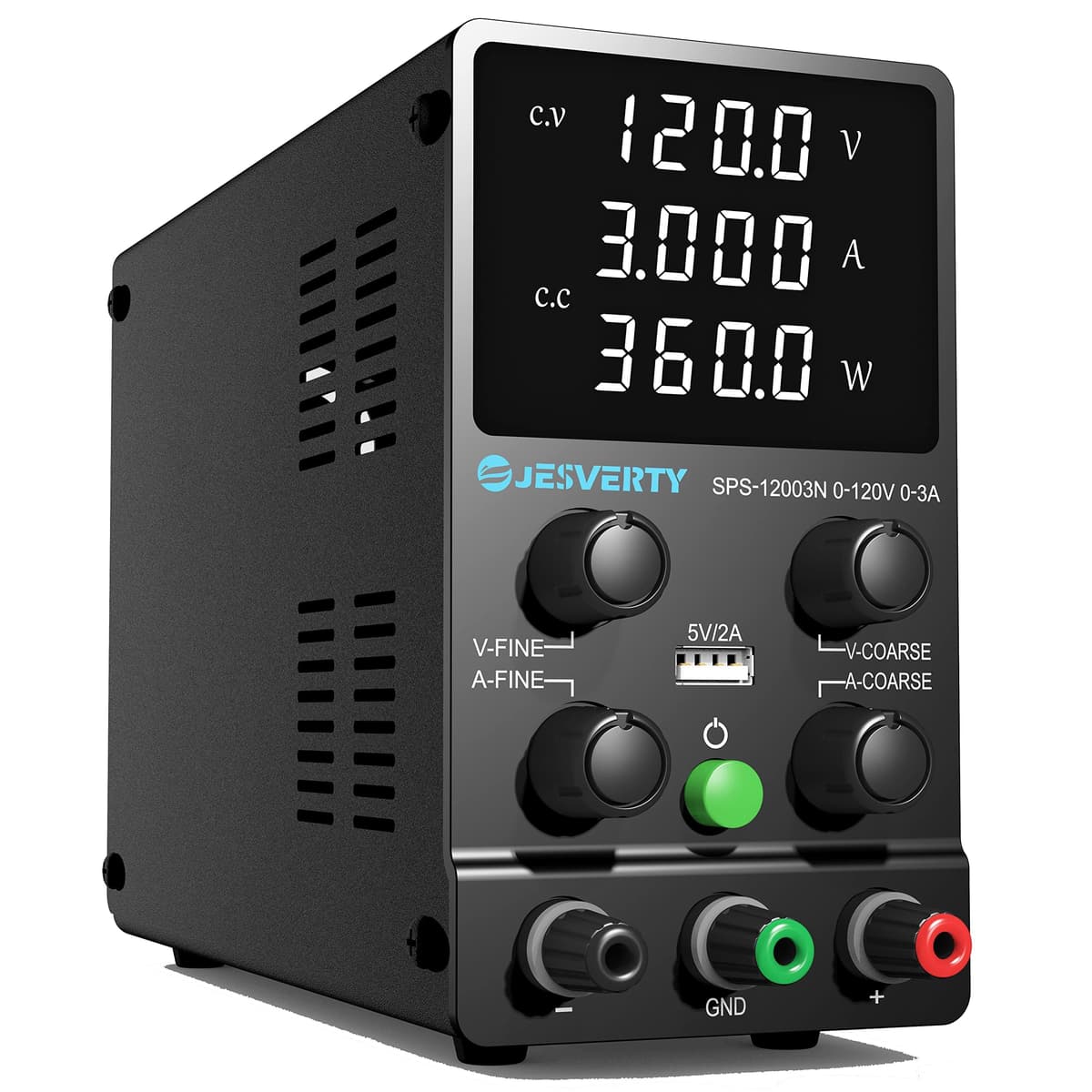 Fuente de Alimentación Regulable 60V 5A DC Fuentes de Alimentación de Laboratorio Fuente de Alimentacion de Banco Ajustable Pantalla LED de 4 Dígitos Jesverty SPS-6005N — view 15